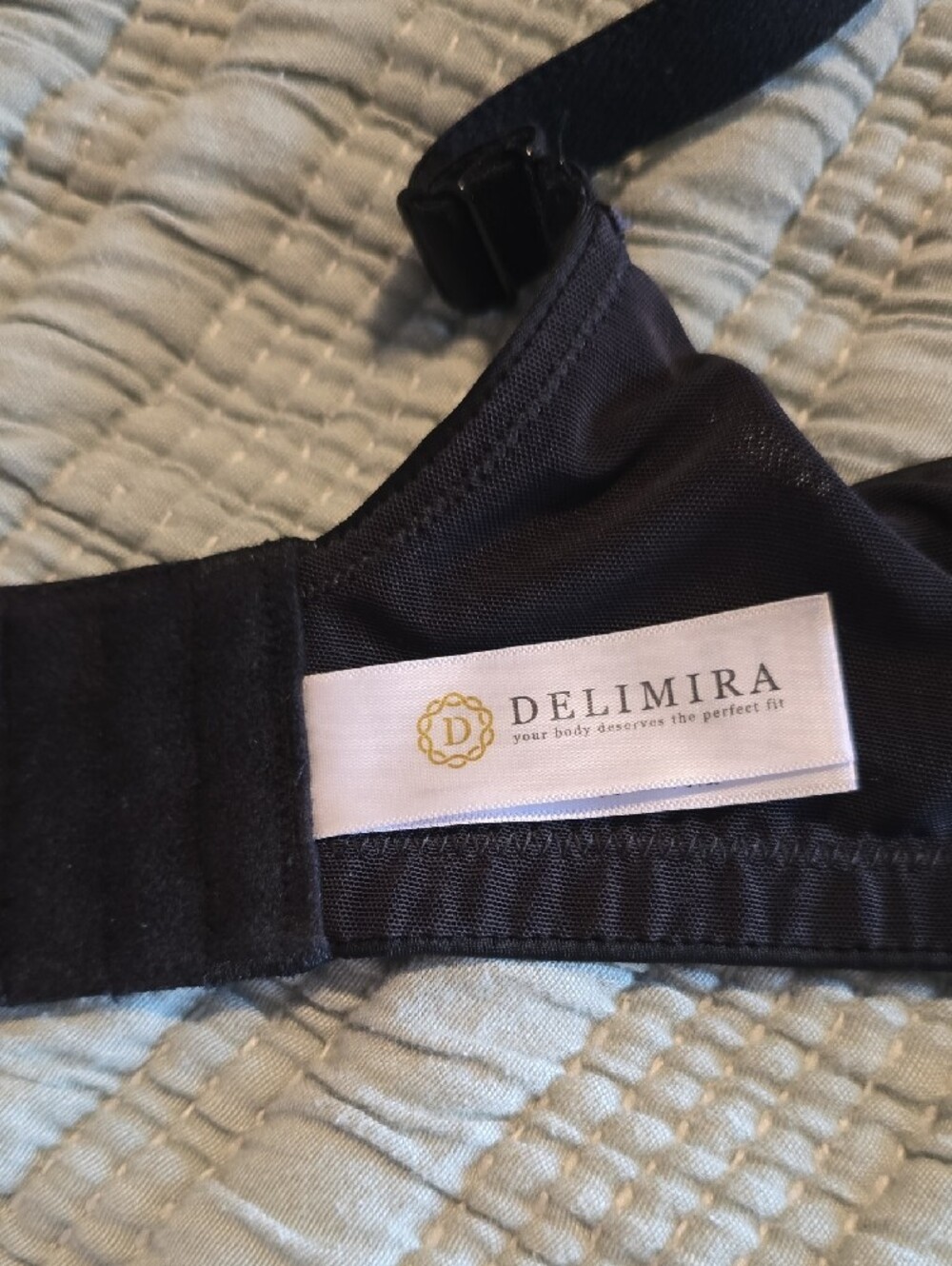 Delimira Black Smooth Underwire Full Coverage Bra